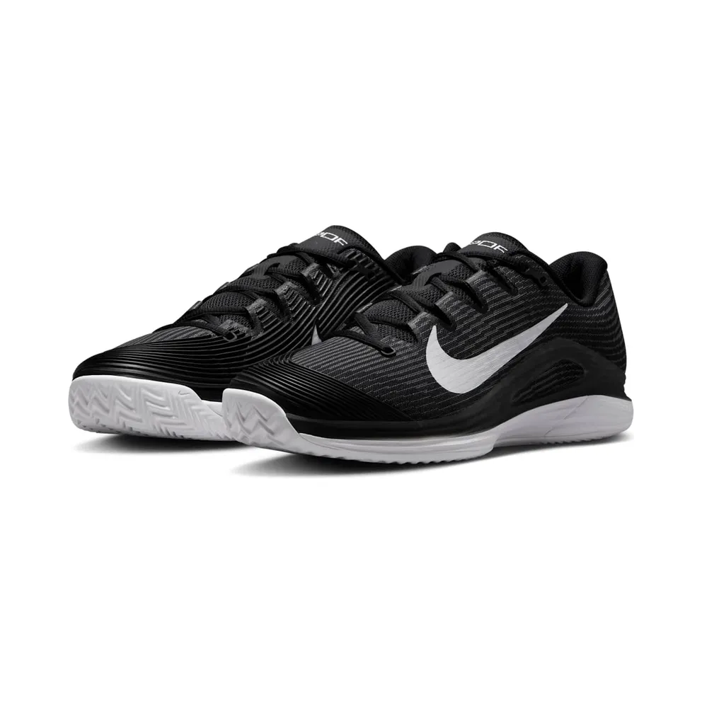 Nike Court Vapor 12 Clay Black Dark Smoke Grey White (HQ6026-001)