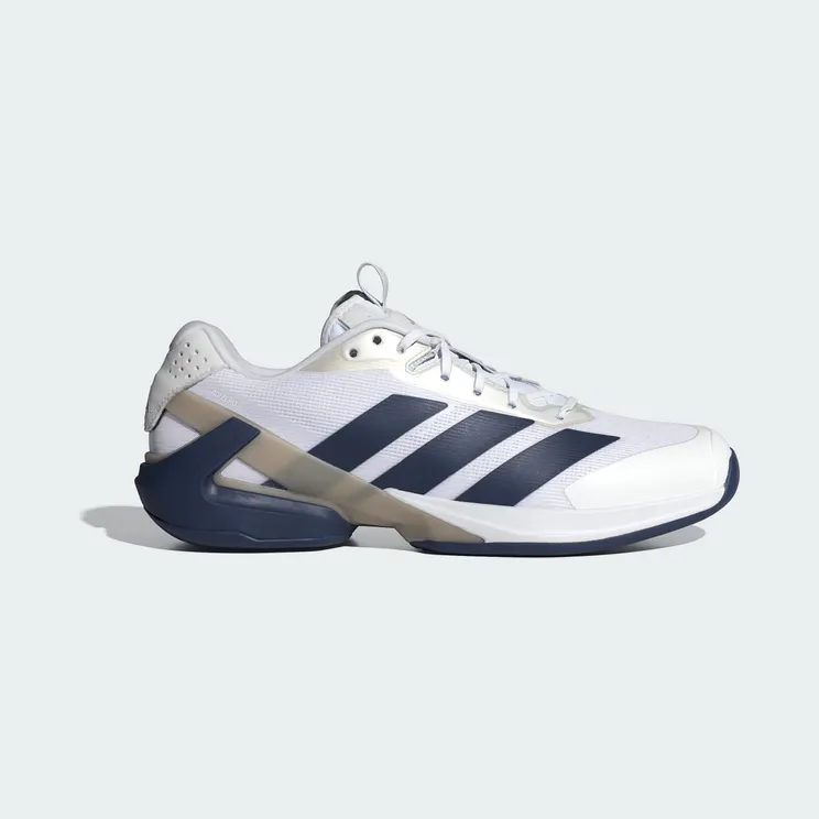 adidas Adizero Ubersonic 5 Tennis “Cloud White / Dark Blue / Silver Metallic” (JR1736)