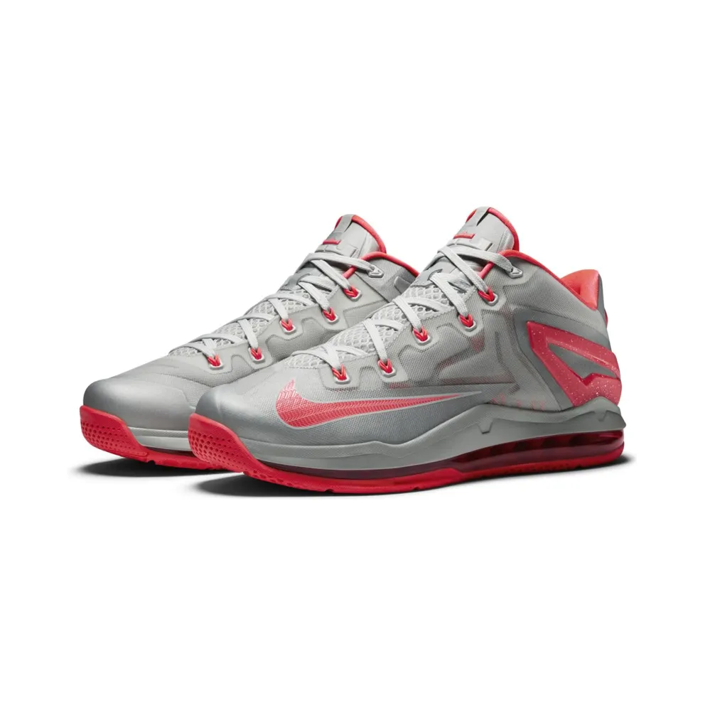 Nike LeBron 11 Low Laser Crimson Light Base Grey/Laser Crimson-Base Grey (642849-001)
