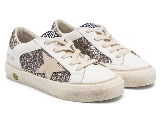 Golden Goose Glitter-panelled May “White” (GJF00715 F005321 11694)