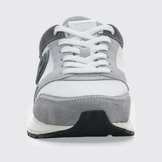 Boss Mesh and Suede Sneakers Grey (50554612061)