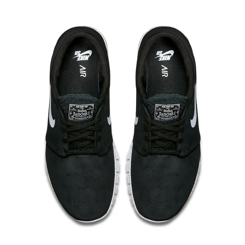 Nike SB Stefan Janoski Max Leather Black White Black/White (685299-002)