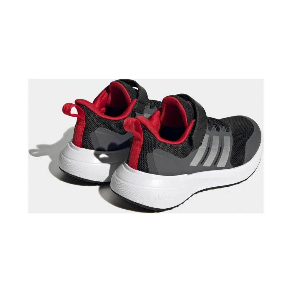 Adidas FortaRun 2.0 Cloudfoam Elastic Lace Top Strap Core Black / Silver Metallic / Better Scarlet (HP5448)