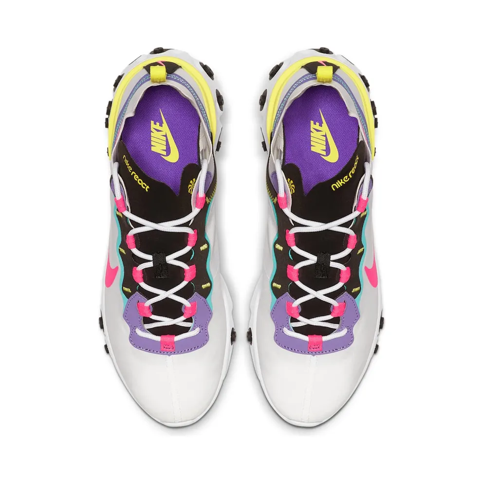 Nike React Element 55 White Psychic Purple Hyper Pink White/Black-Psychic Purple-Hyper Pink (CK0846-100)