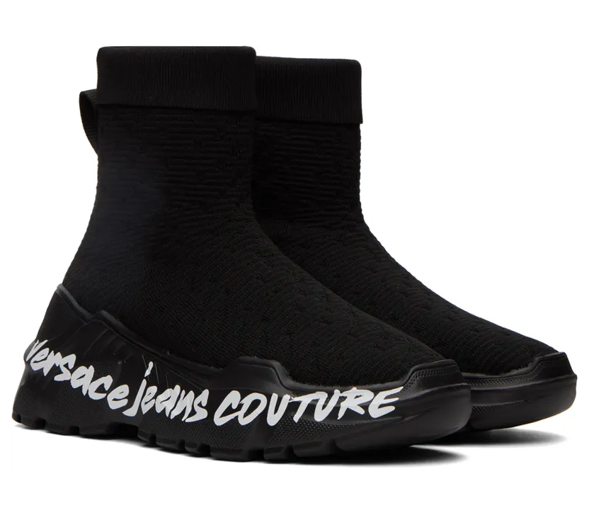 Versace Jeans Couture Black Speedtrack Sneakers (E73VA3SCAEZS016) (4)