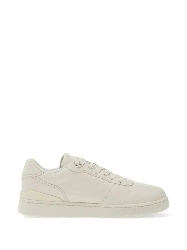 Lacoste T-Clip Shield leren sneakers met logo-reliëf – Beige (750SMA0193)