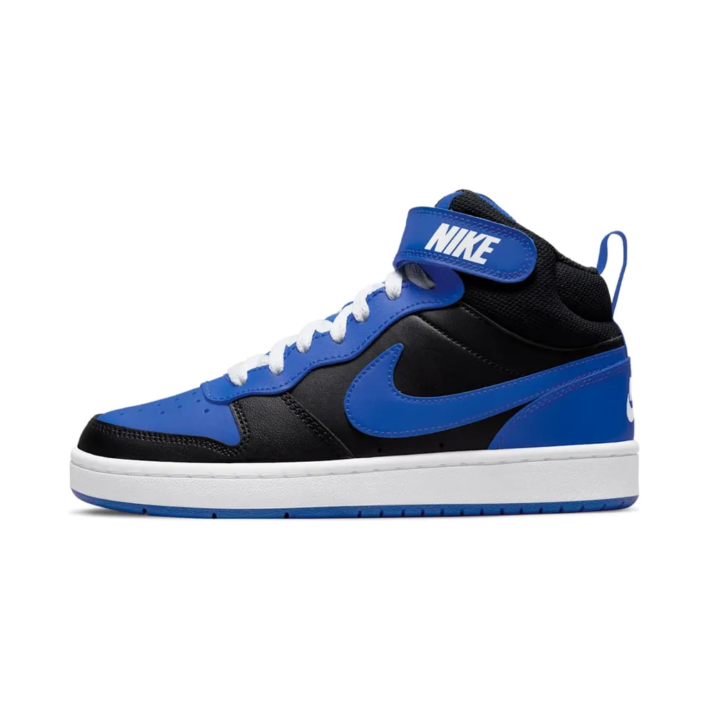 Nike Court Borough Mid 2 Black Game Royal (GS) (DM8872-001)