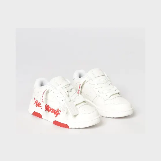 Off-White Out Of Office “For Walking” Leather Sneakers White (B011S6L0020125)
