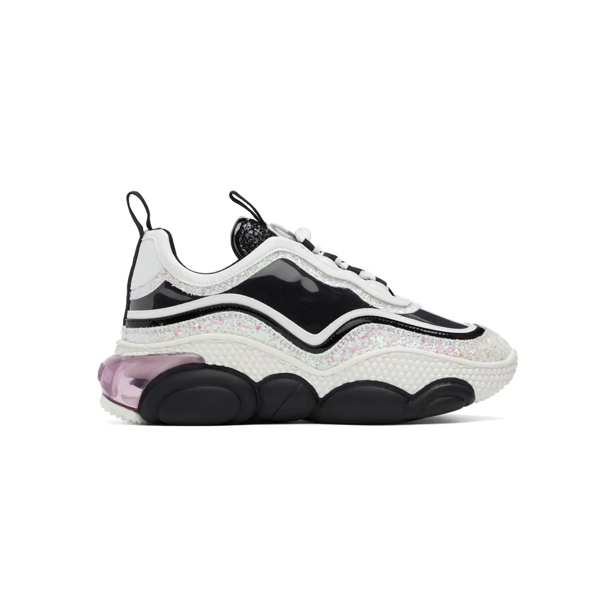 Moschino Black & White Bubble Teddy Sneakers (MA15393G0E_ MW3)