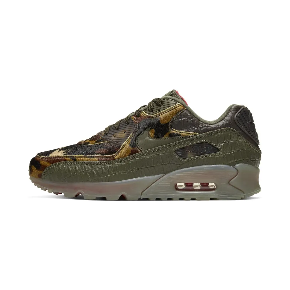 Nike Air Max 90 Camo Croc Cargo Khaki/Cargo Khaki-University Red (CU0675-300)