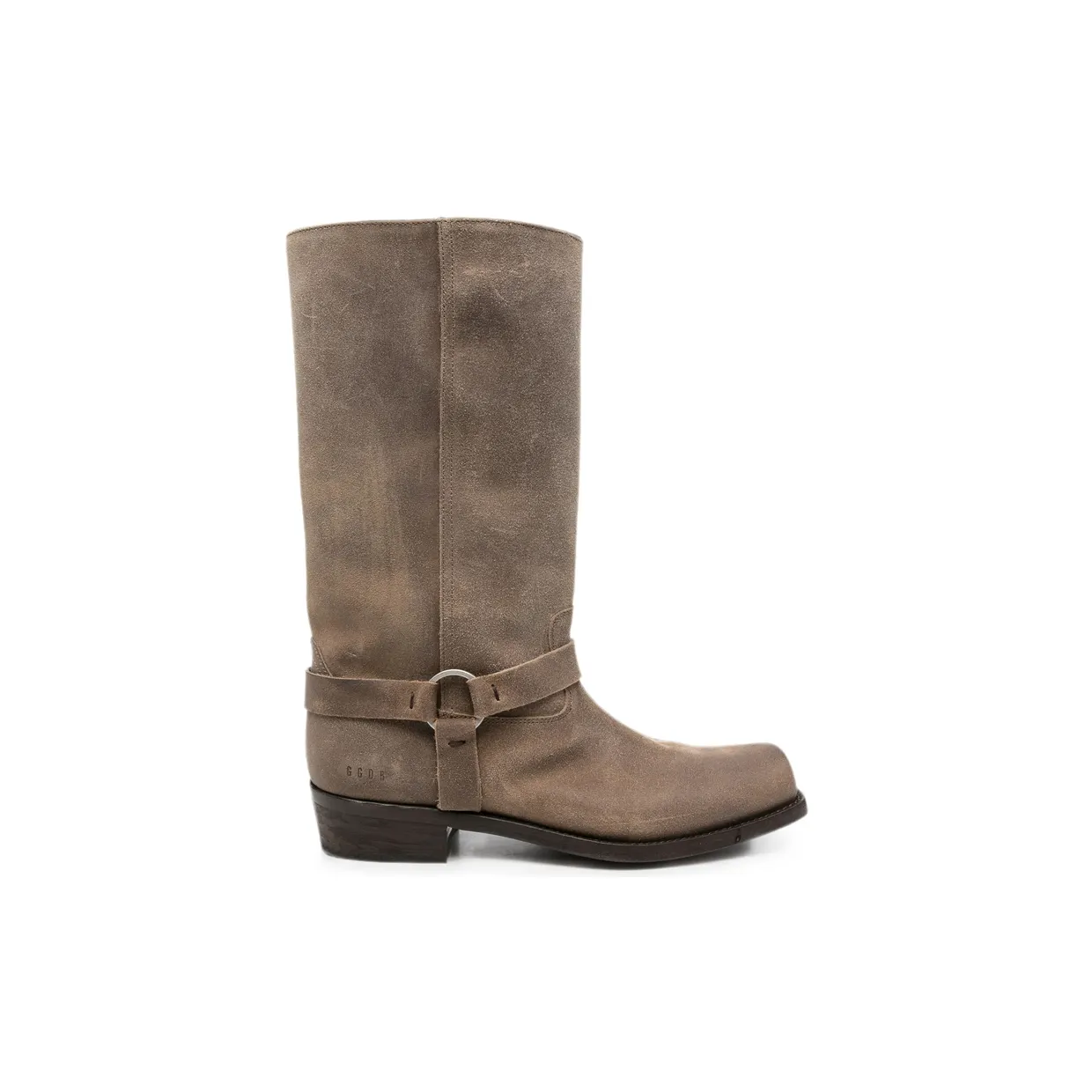 Golden Goose Buckle-strap Suede Biker “Brown” (GMF001057 F008237 15693)