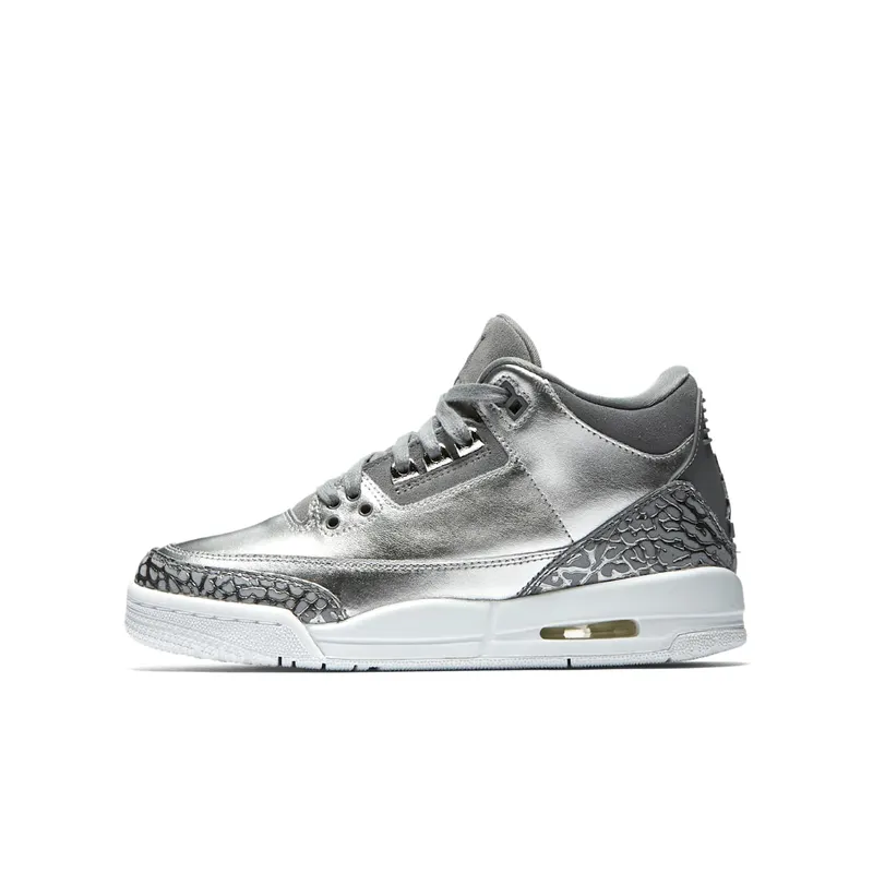 Jordan 3 Retro Premium Heiress Metallic Silver (GS) Metallic Silver/Cool Grey-White (AA1243-020)