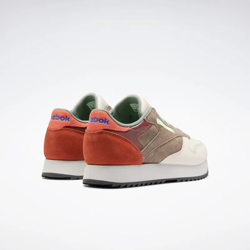 Reebok Classic Leather Ripple Shoes Ceramic Pink / Boulder Grey / Twisted Coral