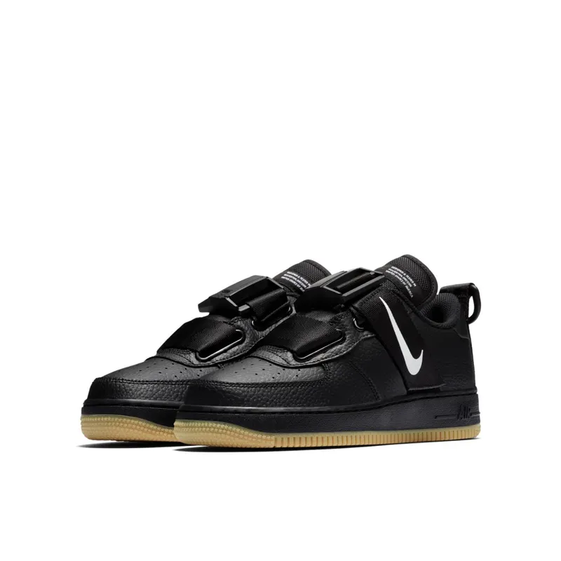 Nike Air Force 1 Utility Black Gum (GS) Black/White-Gum Medium Brown (AJ6601-003)