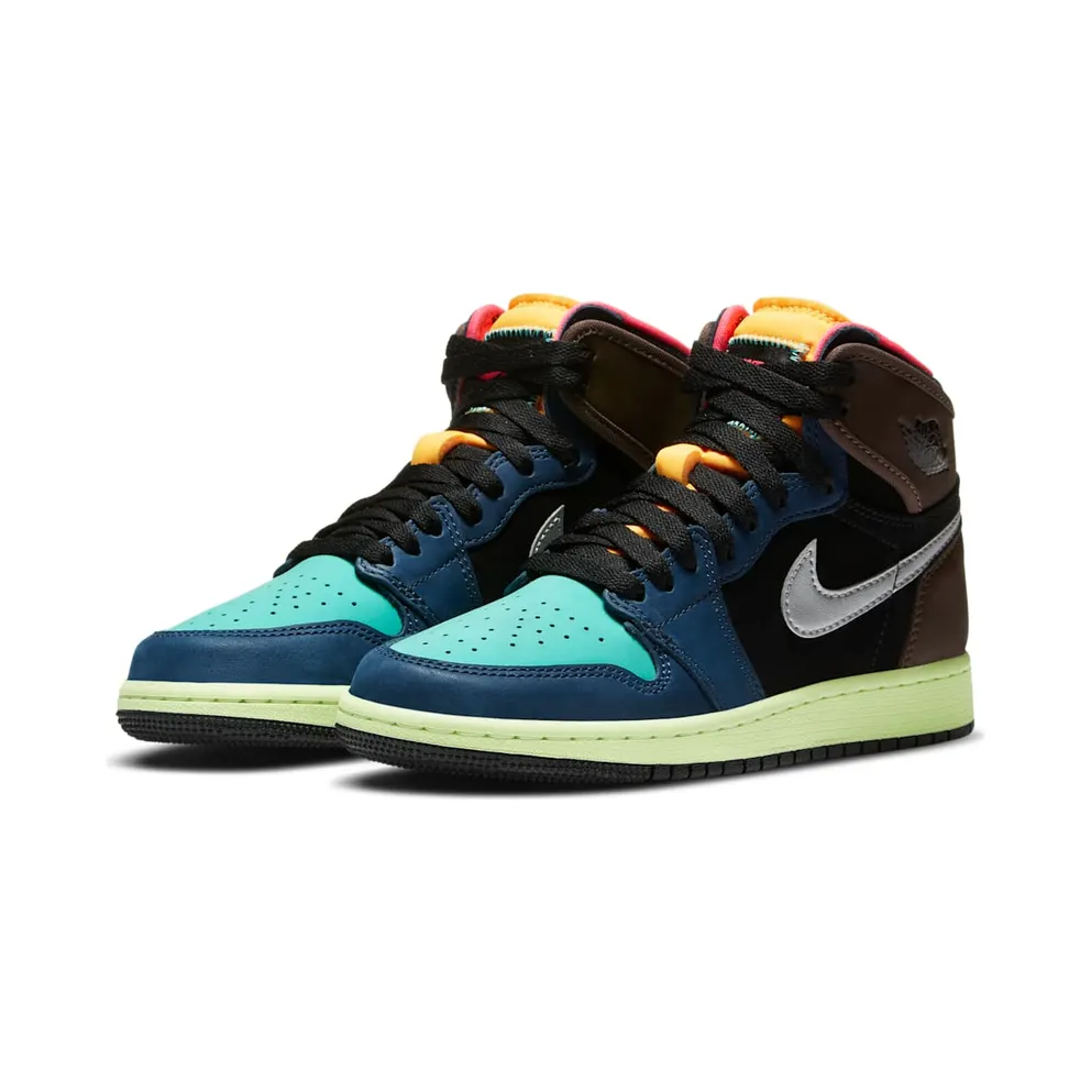 Jordan 1 Retro High Tokyo Bio Hack (GS) Baroque Brown/Black-Laser Orange-Racer Pink (575441-201)