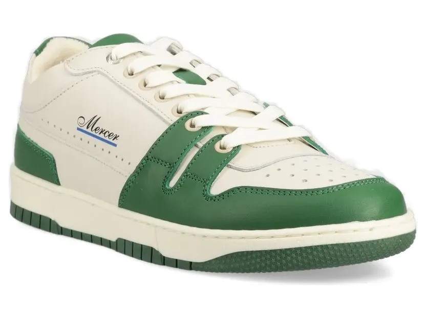 The Mercer Brand Leren sneakers met vlakken – Beige (ME231013154)