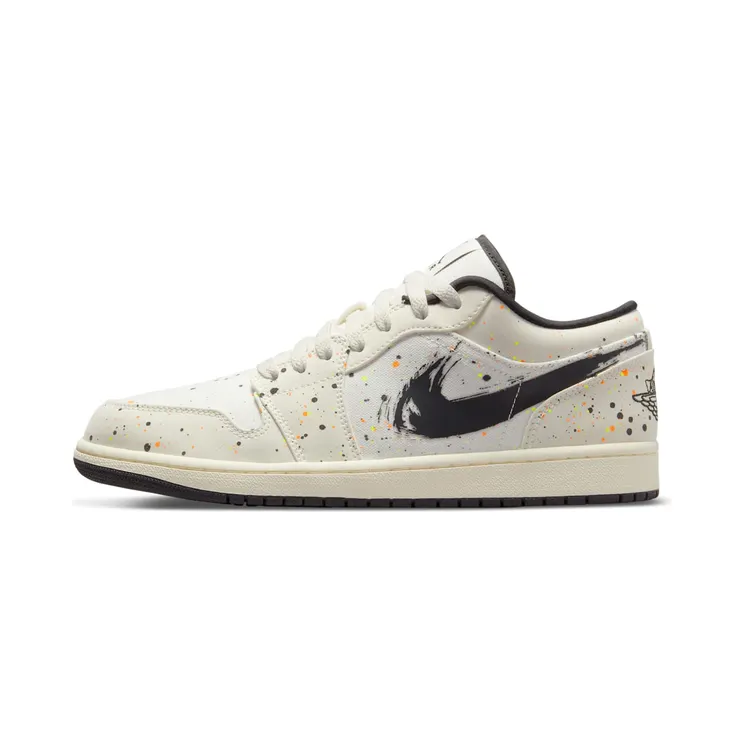 Jordan 1 Low Brushstroke – “Natural / Black / Multi” (DM3528-100)