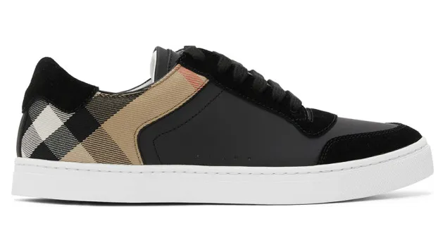 Burberry Black Check Reeth Sneakers (8024124)