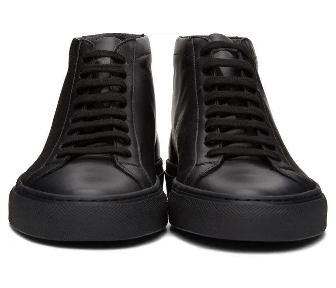 Common Projects White Original Achilles Mid Sneakers (ARTICLE 1529) (2)