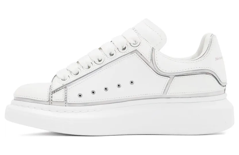 Alexander McQueen Off-White & Silver Oversized Sneakers (708750WIBNV) (3)