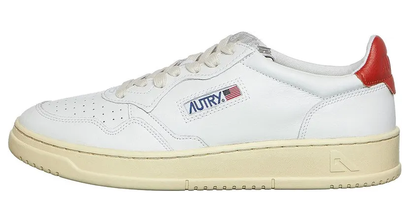 Autry Medalist Low Leather / Leather White / Rust (AULMLL48)