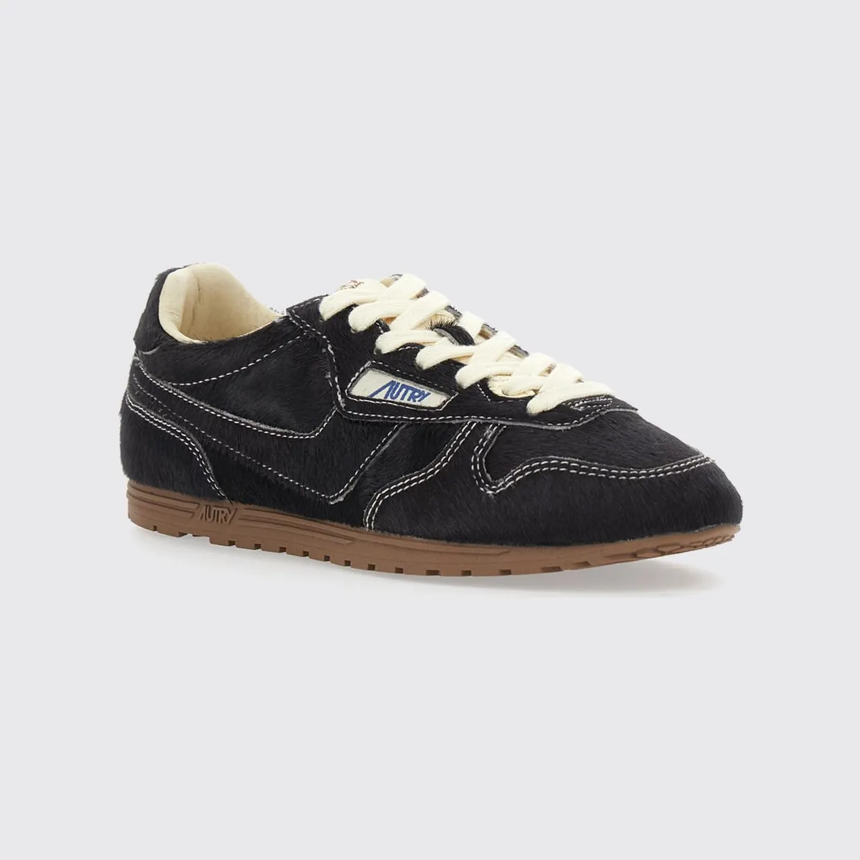 Autry Windspin Low-Top Sneakers in Pony-Effect Leather Brown (WSLWBN01)