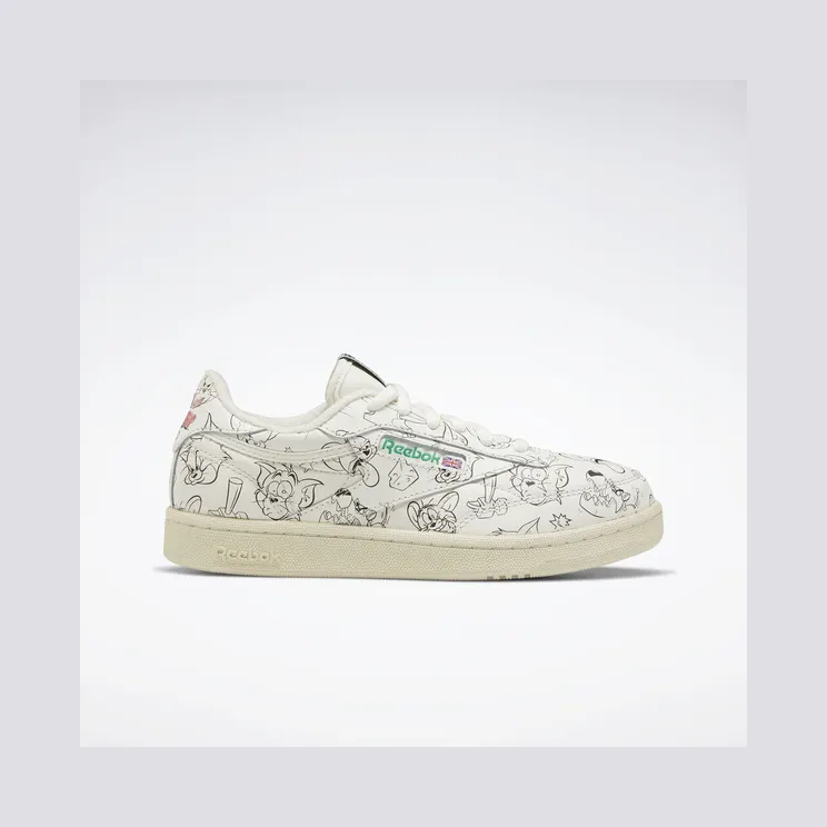 Reebok Club C Tom & Jerry All-Over (GS) Chalk/Paper White-Excellent Red (Other Brands Other)