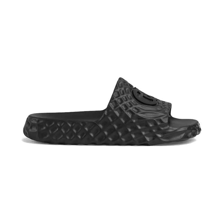 Gucci Slide Sandal Interlocking G Black Water Ripples (770801 J8710 1000)