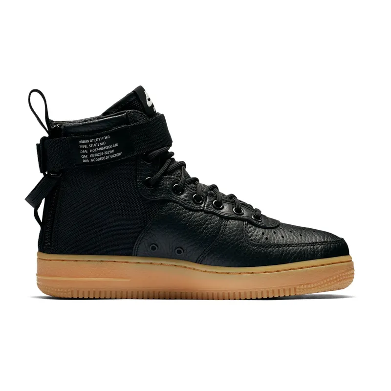 Nike SF Air Force 1 Mid Black Gum (W) Black/Black-Gum Light Brown (AA3966-002)