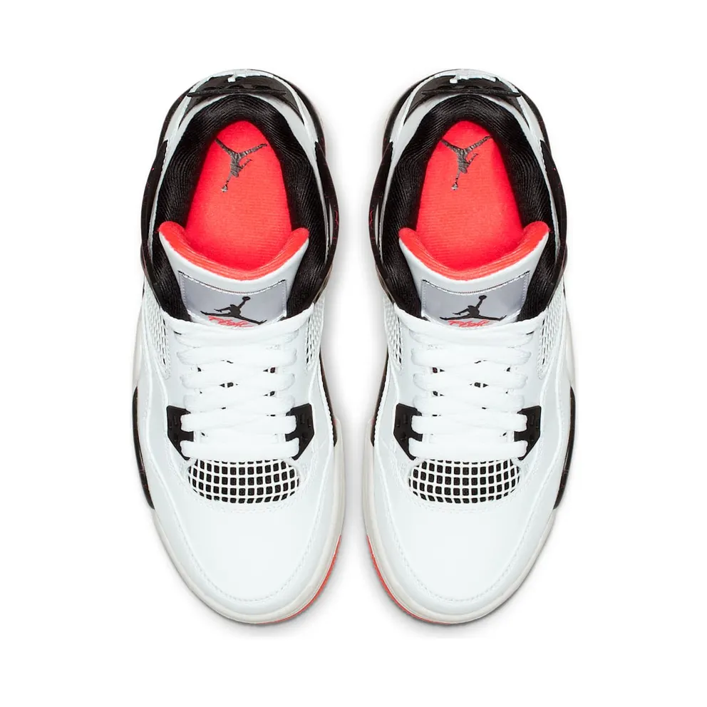 Jordan 4 Retro Flight Nostalgia (GS) White/Black-Bright Crimson-Pale Citron (408452-116)