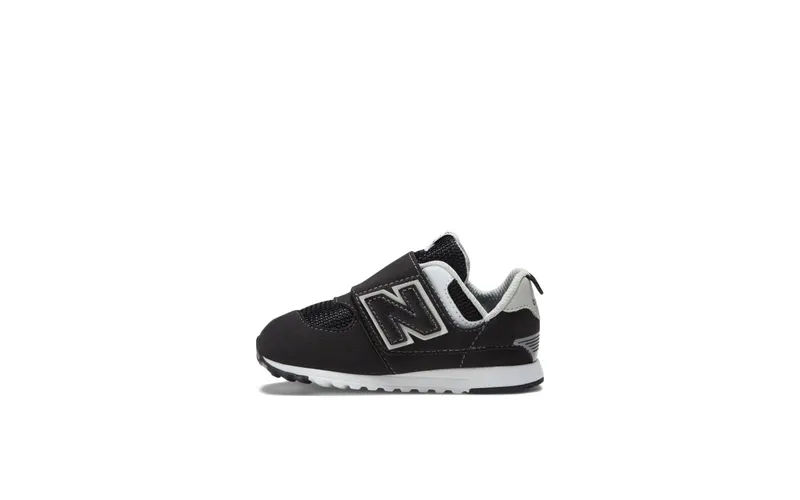 New Balance 574 Hook and Loop TD “Black Silver Metallic” (NW574BK)