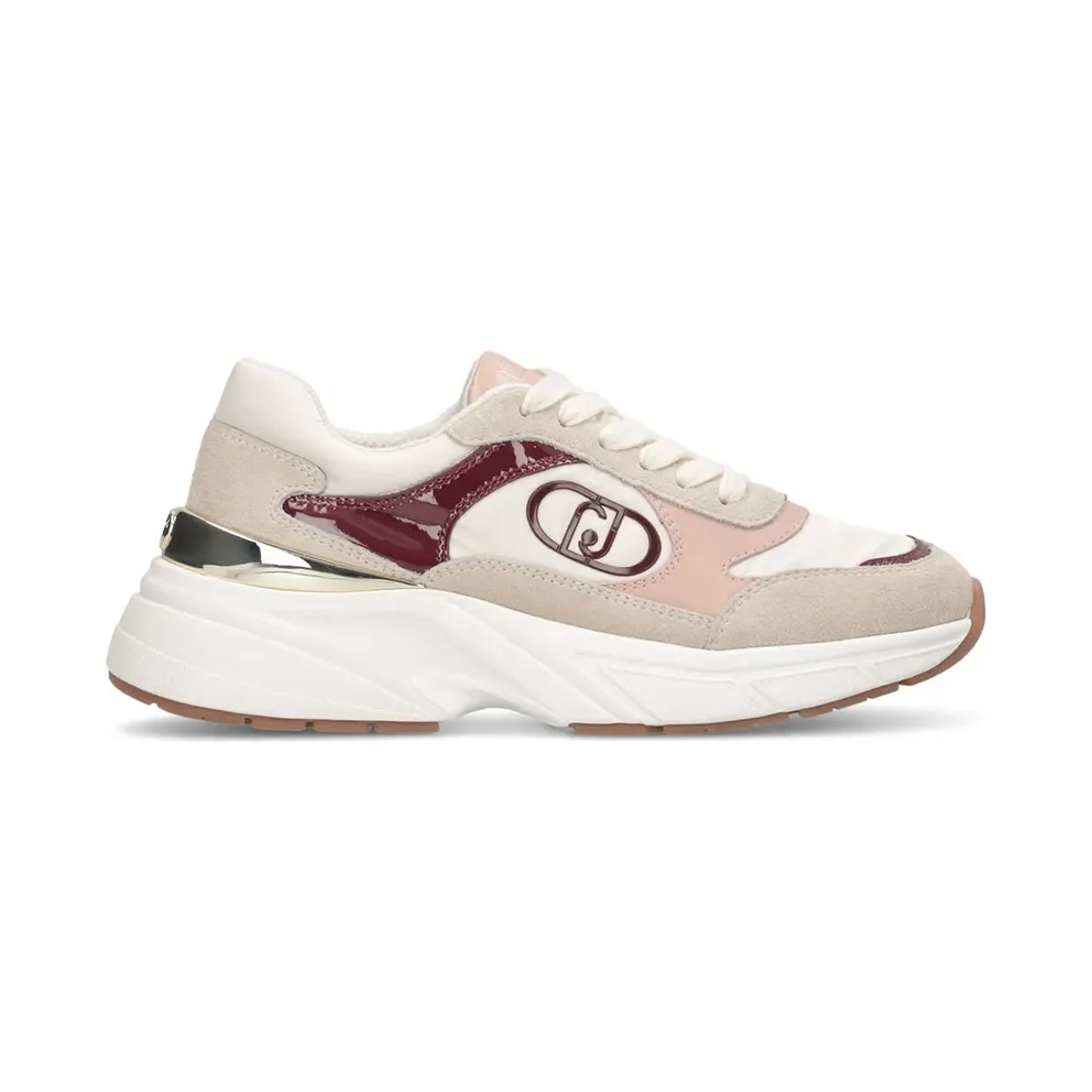 Liu Jo sneaker Cow Suede/Nylon Rope/Milk/Cremisi (BF5017PX003S3819)