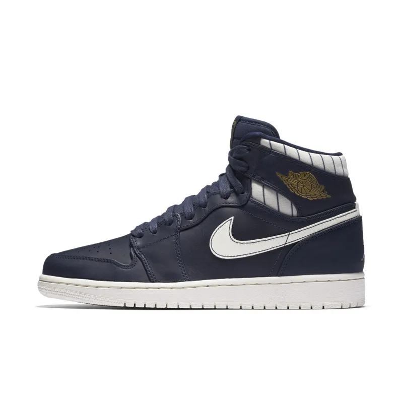 Jordan 1 Retro Jeter RE2PECT Midnight Navy/Metallic Gold-Sail (715854-402)