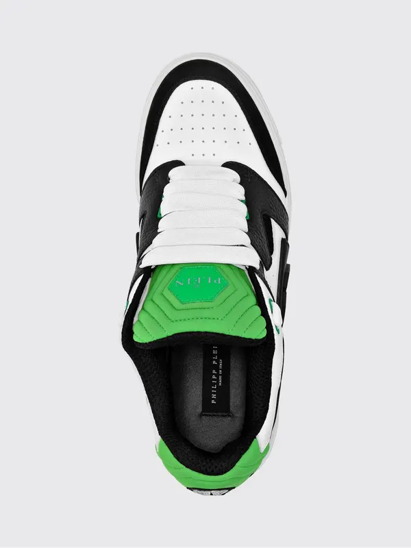 Philipp plein Phantom Street Leather and Suede Sneakers with Rubber Logo Black 1 (AACSUSC0511PLE010N0502) (3)