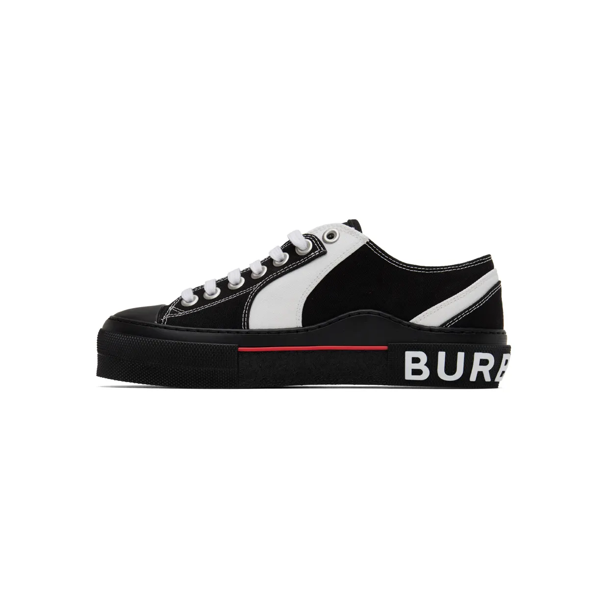 Burberry Black & White Logo Detail Sneakers (8056929) (3)