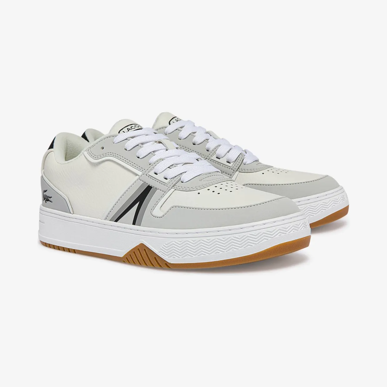 Lacoste L001 Leather Colour-Pop White / Black (43SMA0075-147) (2)