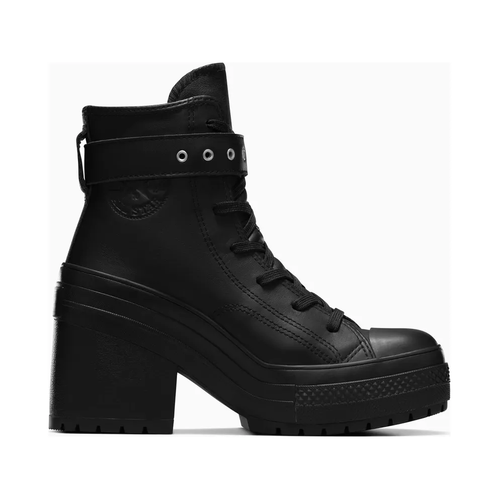 Converse Chuck 70 De Luxe Heel Leather Black Black/ White (A12208C)
