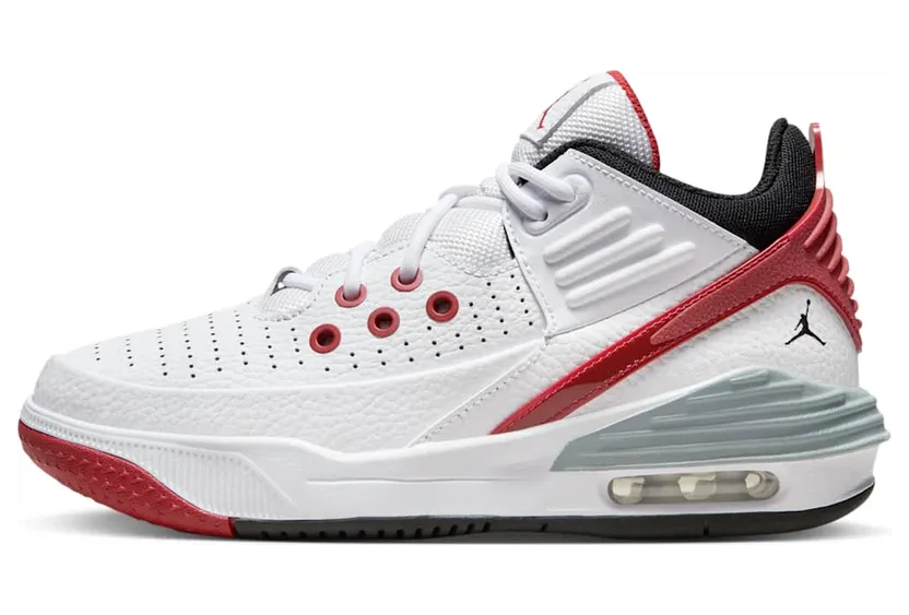 Jordan Max Aura 5 White Varsity Red Wolf Grey Black (DZ4352-101)