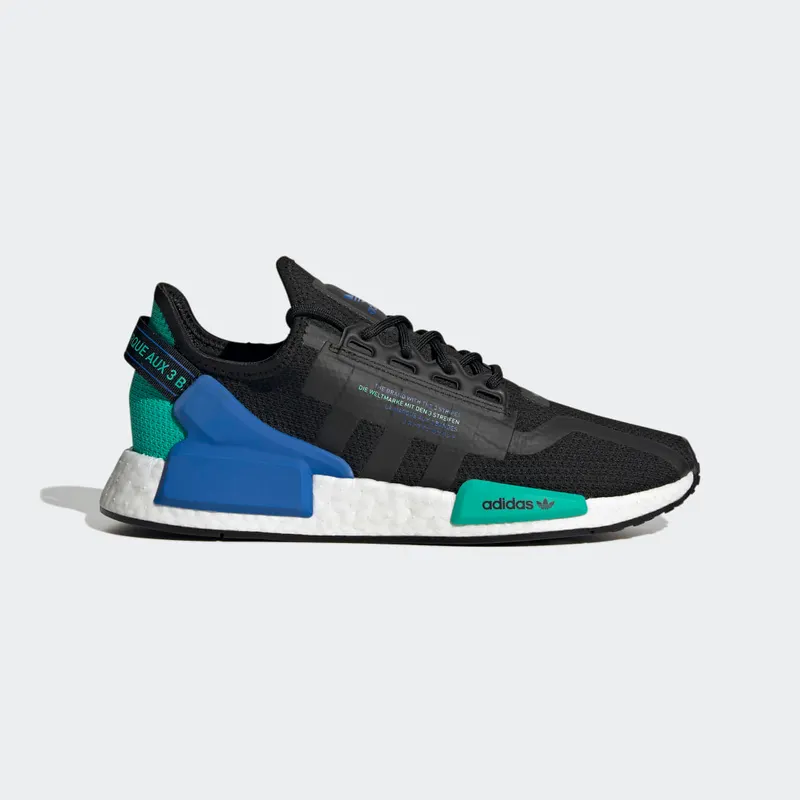 Adidas NMD_R1 V2 ‘Black Cyan’ Core Black/Core Black/Cloud White (FY5922)