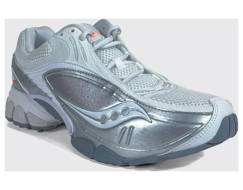 Saucony ProGrid V2 Low-Top Sneakers in Silver-Tone Mesh and Fabric Silver (S7102333)