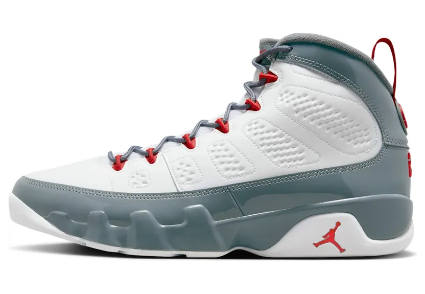 Air Jordan 9 Retro White/Cool Grey/Fire Red (CT8019-162)