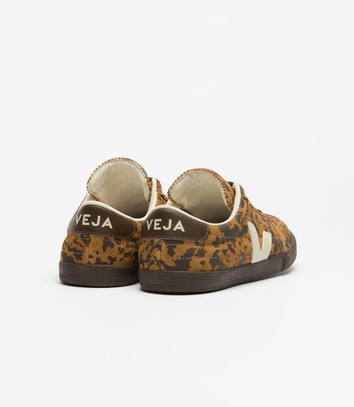 Veja Panenka Leather with Animal Print Inserts and Contrast Logo Camel (FU0322310)