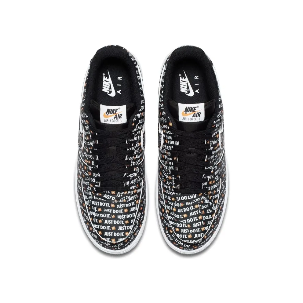 Nike Air Force 1 Low Just Do It Pack Black Black/Black-White-Total Orange (AO6296-001)