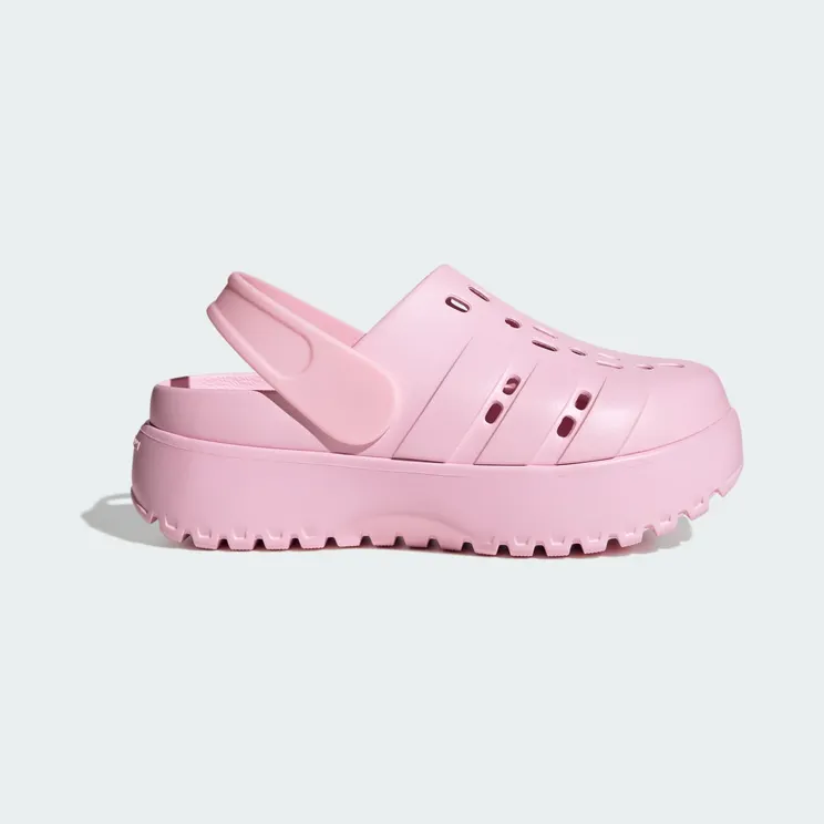 adidas Adilette Platform Clogs “Clear Pink / Clear Pink / Clear Pink” (JR2626)