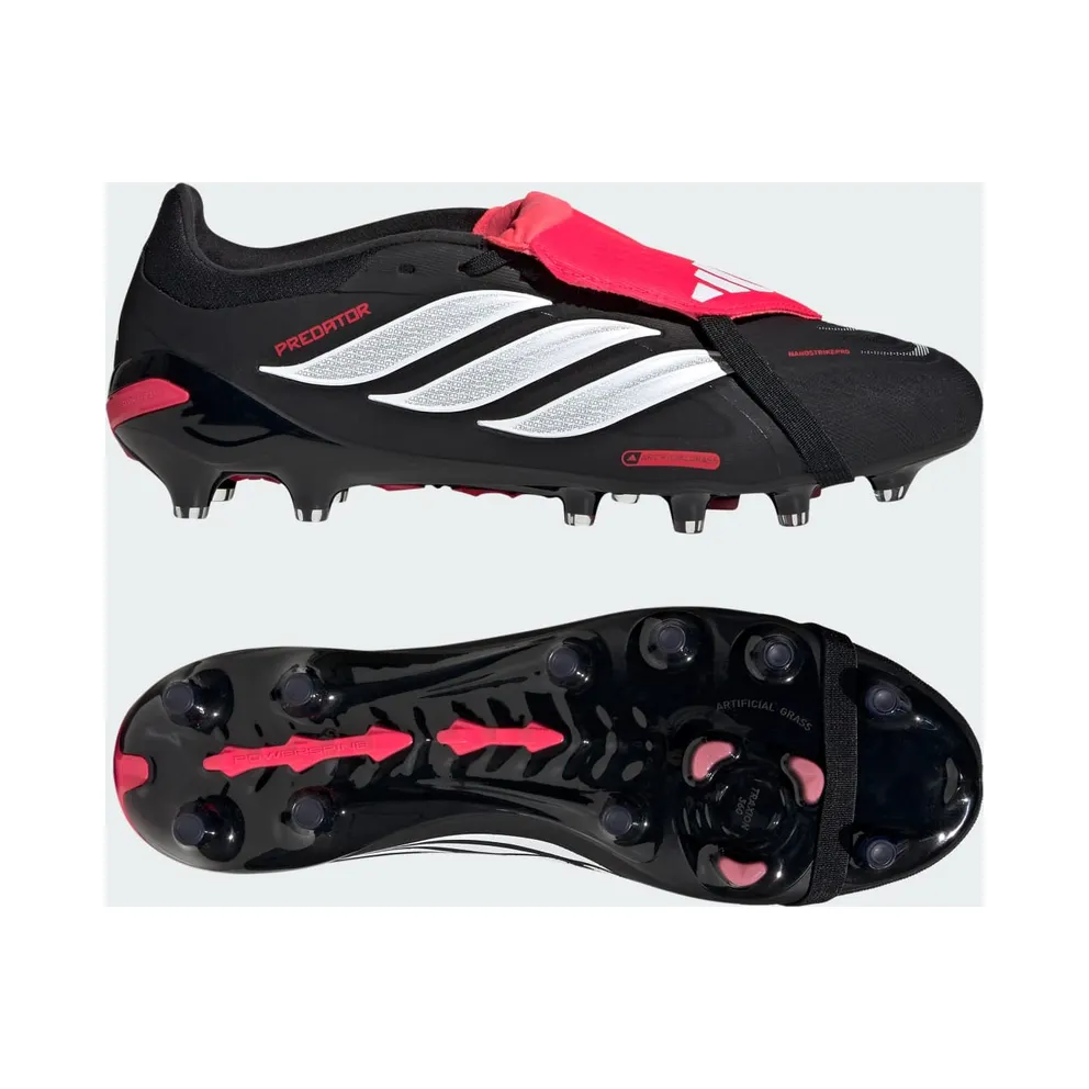 Adidas Predator Pro Fold-Over Tongue AG “Core Black Cloud White Lucid Red” (KI6297)