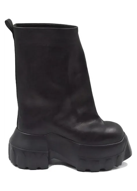 Rick Owens Hollywood Flared Mega Tractor Boot Black (RU01E5864 LOO 99)