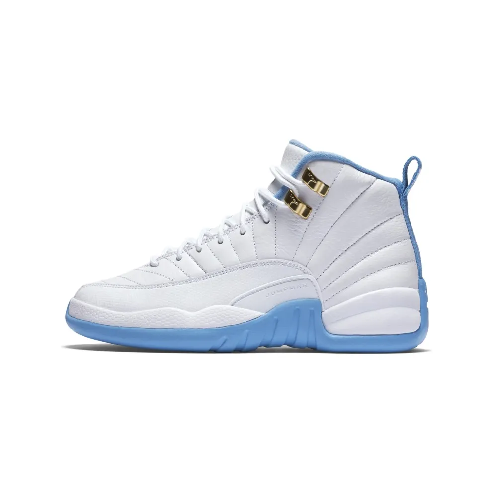 Jordan 12 Retro University Blue 2016 (GS) White/Metallic Gold-University Blue (510815-127)