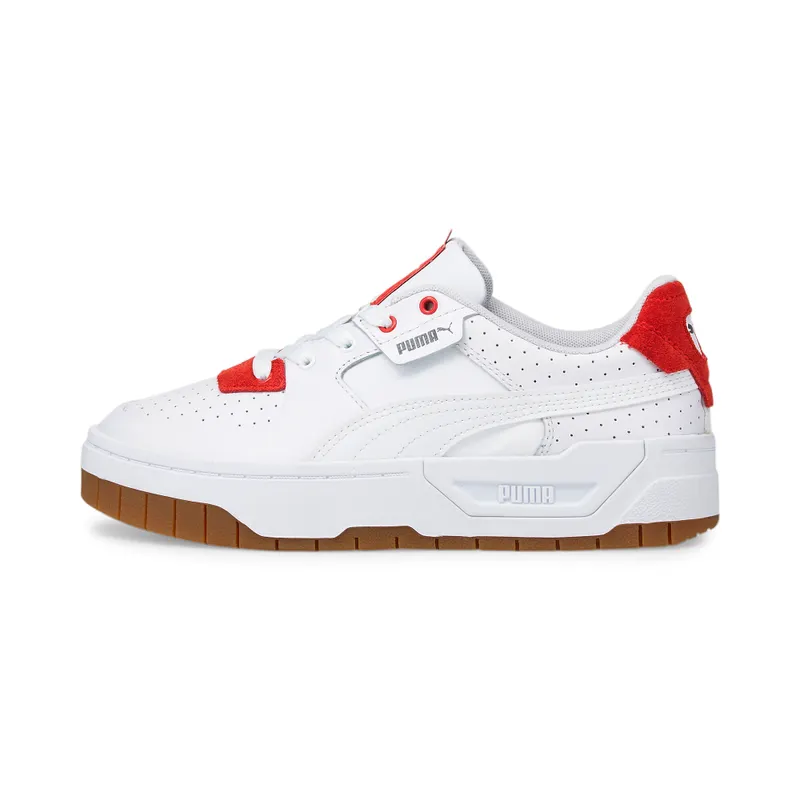 PUMA Cali Dream Heritage Women’ White/Gum/High Risk Red (384010-01)