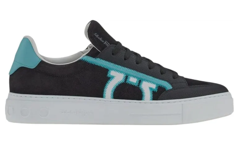 Salvatore Ferragamo Borg 5 Sneaker Black Blue (749493)