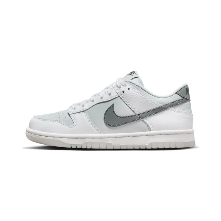 Nike Dunk Low GS Reflective Swoosh “White / Pure Platinum / Football Grey / Smoke Grey” (FV0365-100)